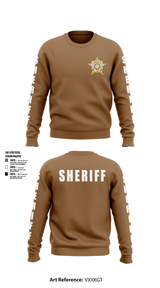 Crew Neck Sweatshirt, SHERIFF, Police, Teamtime, Team time, sublimation, custom sports apparel, team uniforms, spirit wear, spiritwear, sports uniforms, custom shirts, team store, custom team store, fundraiser sports, apparel fundraiser