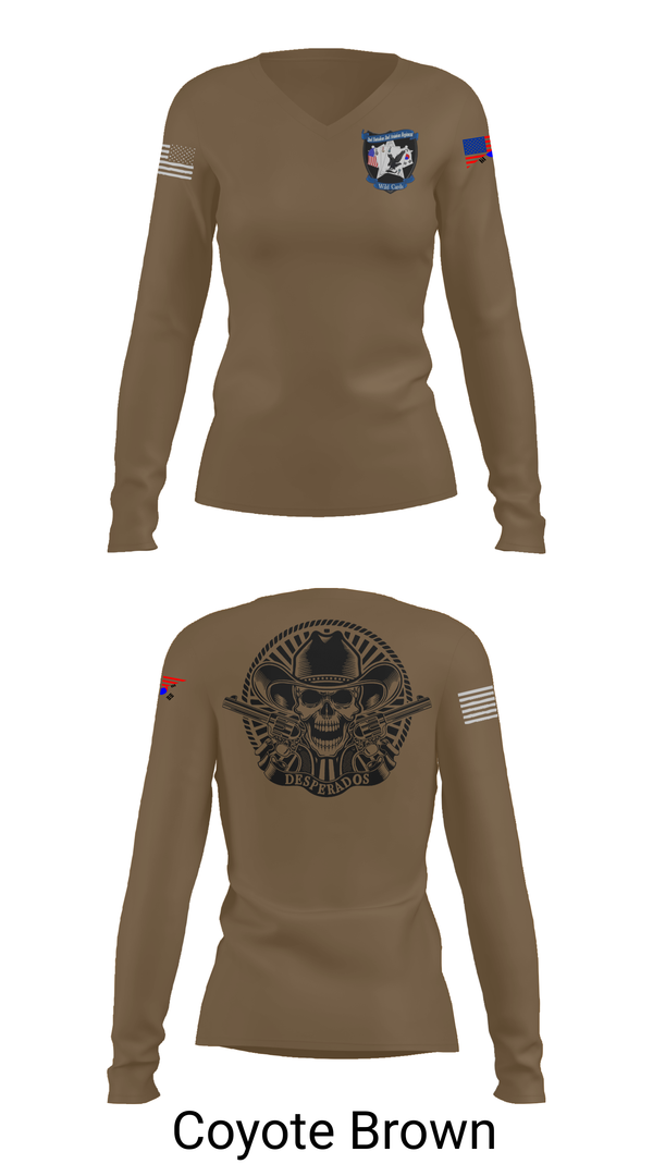 Womens Long Sleeve Vneck Shirt, Desperados, , Teamtime, Team time, sublimation, custom sports apparel, team uniforms, spirit wear, spiritwear, sports uniforms, custom shirts, team store, custom team store, fundraiser sports, apparel fundraiser