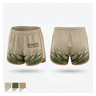 Womens Shorts, Bunnell’s Pest Control, Softball, Teamtime, Team time, sublimation, custom sports apparel, team uniforms, spirit wear, spiritwear, sports uniforms, custom shirts, team store, custom team store, fundraiser sports, apparel fundraiser