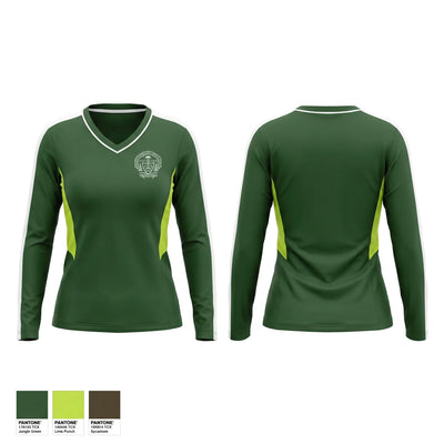 Archbishop Chapelle School Soccer Women's Long Sleeve V-neck Shirt - 1
