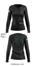 River Hawks 91218666 Women's Long Sleeve V-neck Shirt - 100