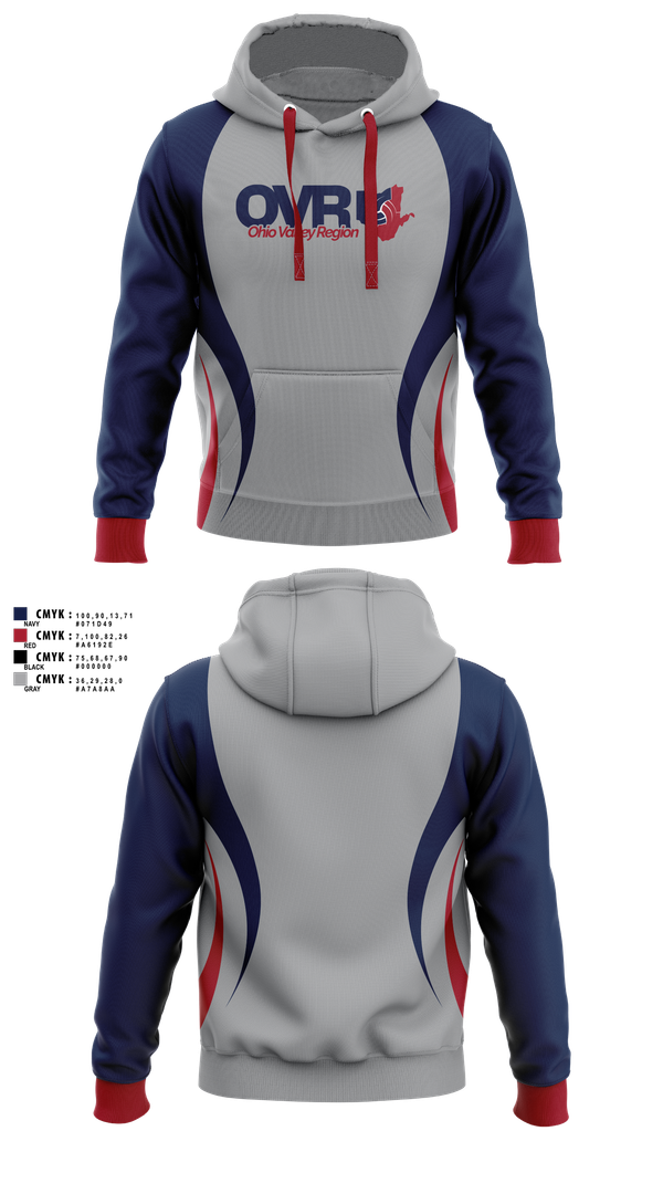 Hoodie, Ohio Valley Region Volleyball, Women's Volleyball, Teamtime, Team time, sublimation, custom sports apparel, team uniforms, spirit wear, spiritwear, sports uniforms, custom shirts, team store, custom team store, fundraiser sports, apparel fundraiser