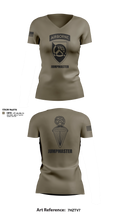 360 CA BDE (Airborne) 20343641 Women's Short Sleeve V-neck Shirt - 22