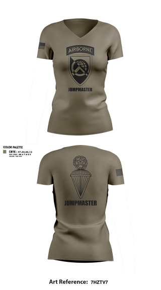 Womens Short Sleeve Vneck Shirt, 360 CA BDE (Airborne), Army, Teamtime, Team time, sublimation, custom sports apparel, team uniforms, spirit wear, spiritwear, sports uniforms, custom shirts, team store, custom team store, fundraiser sports, apparel fundraiser