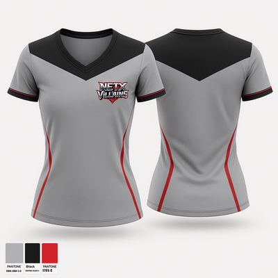NETX Villains 97554373 Women's Short Sleeve V-neck Shirt - 1