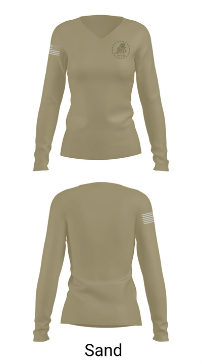 NCTC Class 25200 18303376 Women's Long Sleeve V-neck Shirt - 92