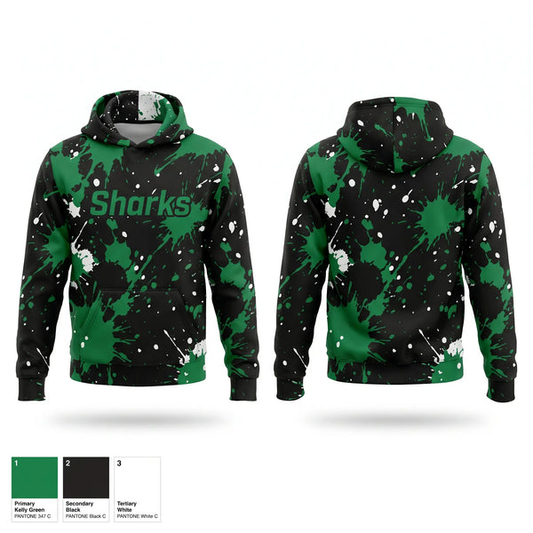 Hoodie, Sharks, Men's Soccer, Teamtime, Team time, sublimation, custom sports apparel, team uniforms, spirit wear, spiritwear, sports uniforms, custom shirts, team store, custom team store, fundraiser sports, apparel fundraiser