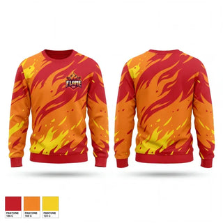 Crew Neck Sweatshirt, FLAME NM, , Teamtime, Team time, sublimation, custom sports apparel, team uniforms, spirit wear, spiritwear, sports uniforms, custom shirts, team store, custom team store, fundraiser sports, apparel fundraiser