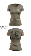 1/182 1st Platoon Women's Short Sleeve V-neck Shirt - 10