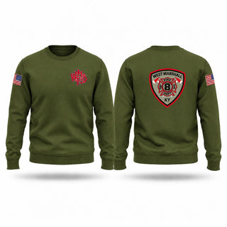 Crew Neck Sweatshirt, WEST MARSHALL FIRE DEPARTMENT, Fire Department, Teamtime, Team time, sublimation, custom sports apparel, team uniforms, spirit wear, spiritwear, sports uniforms, custom shirts, team store, custom team store, fundraiser sports, apparel fundraiser