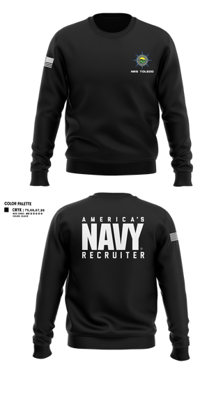 Crew Neck Sweatshirt, NRS TOLEDO, Navy, Teamtime, Team time, sublimation, custom sports apparel, team uniforms, spirit wear, spiritwear, sports uniforms, custom shirts, team store, custom team store, fundraiser sports, apparel fundraiser