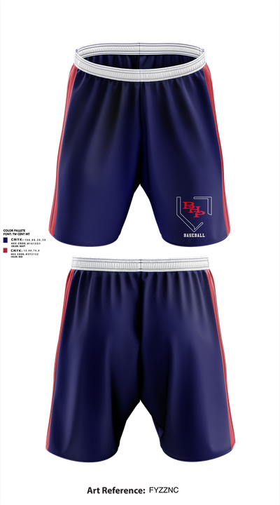 BHP Baseball 6198645 Athletic Shorts With Pockets - 1