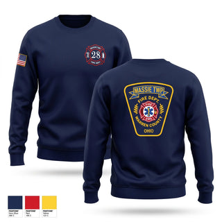 Crew Neck Sweatshirt, Massie Township Fire Department, Fire Department, Teamtime, Team time, sublimation, custom sports apparel, team uniforms, spirit wear, spiritwear, sports uniforms, custom shirts, team store, custom team store, fundraiser sports, apparel fundraiser