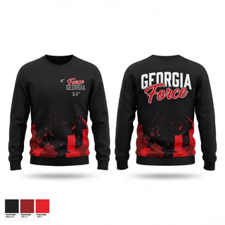 Crew Neck Sweatshirt, Georgia Force Elite, Softball, Teamtime, Team time, sublimation, custom sports apparel, team uniforms, spirit wear, spiritwear, sports uniforms, custom shirts, team store, custom team store, fundraiser sports, apparel fundraiser