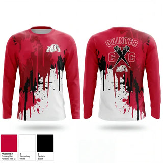 Long Sleeve Performance Shirt, Quinter Bulldogs, Cross Country, Teamtime, Team time, sublimation, custom sports apparel, team uniforms, spirit wear, spiritwear, sports uniforms, custom shirts, team store, custom team store, fundraiser sports, apparel fundraiser