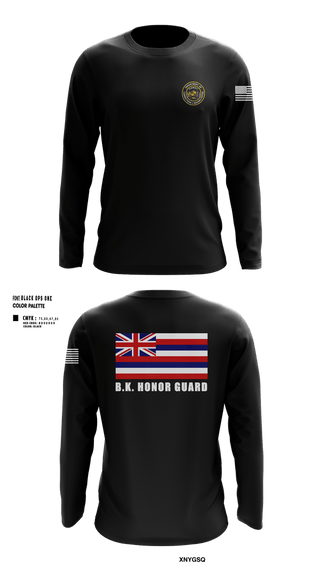 Long Sleeve Performance Shirt, Department Of Corrections and Rehabilitation Honor Guard, Police, Teamtime, Team time, sublimation, custom sports apparel, team uniforms, spirit wear, spiritwear, sports uniforms, custom shirts, team store, custom team store, fundraiser sports, apparel fundraiser