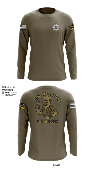 1-320th 33901003 Long Sleeve Performance Shirt 100