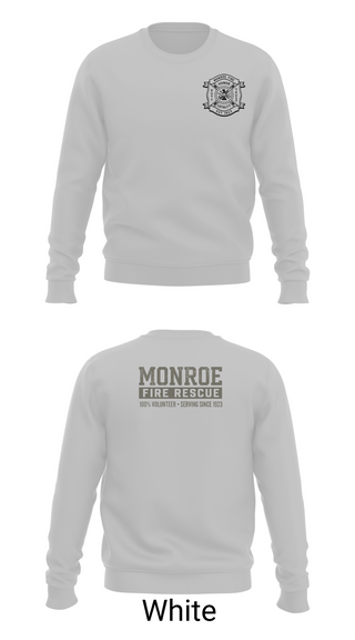 Crew Neck Sweatshirt, Monroe Fire Rescue, Fire Department, Teamtime, Team time, sublimation, custom sports apparel, team uniforms, spirit wear, spiritwear, sports uniforms, custom shirts, team store, custom team store, fundraiser sports, apparel fundraiser
