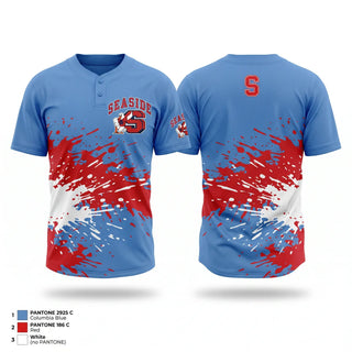 Two Button Softball Jersey, Seaside seagulls, Softball, Teamtime, Team time, sublimation, custom sports apparel, team uniforms, spirit wear, spiritwear, sports uniforms, custom shirts, team store, custom team store, fundraiser sports, apparel fundraiser