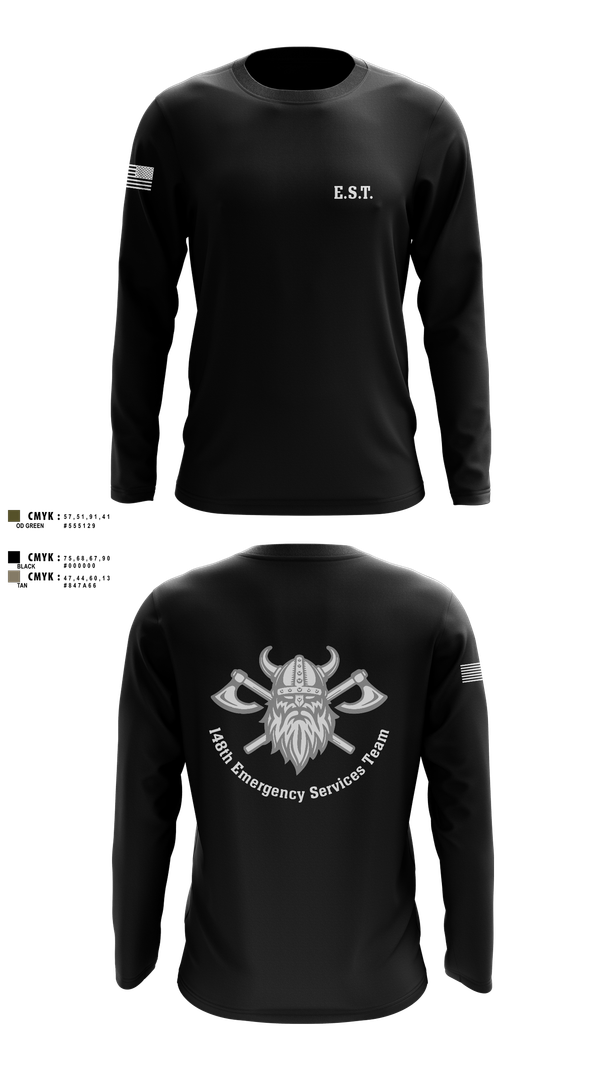 Long Sleeve Performance Shirt, 148th E.S.T., Police, Teamtime, Team time, sublimation, custom sports apparel, team uniforms, spirit wear, spiritwear, sports uniforms, custom shirts, team store, custom team store, fundraiser sports, apparel fundraiser
