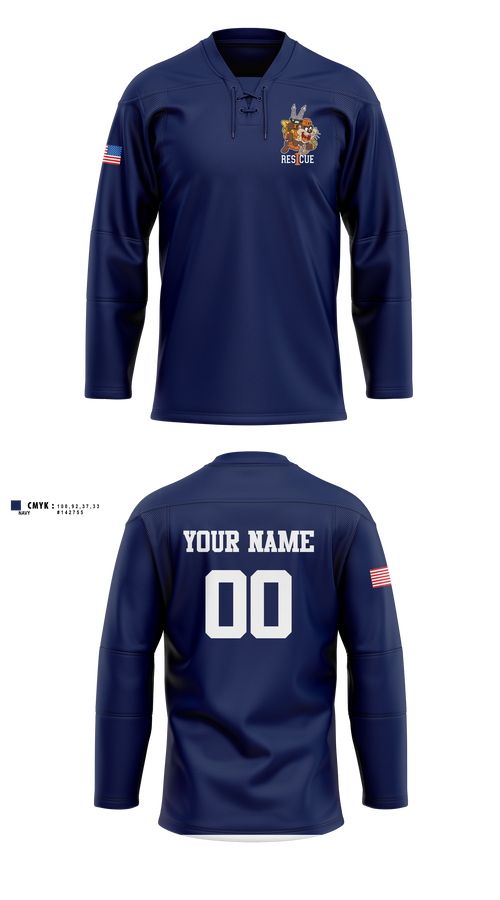 Hockey Jersey, University Hospital EMS Rescue, EMS/EMT, Teamtime, Team time, sublimation, custom sports apparel, team uniforms, spirit wear, spiritwear, sports uniforms, custom shirts, team store, custom team store, fundraiser sports, apparel fundraiser