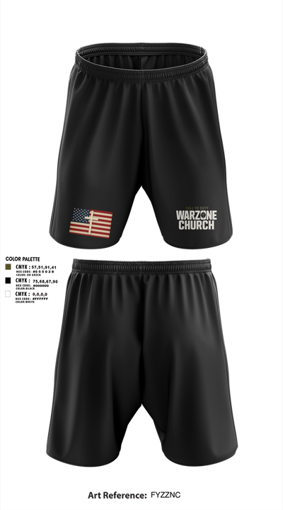 Warzone Church 33151394 Athletic Shorts With Pockets - 3