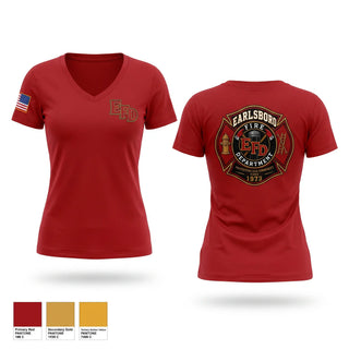 Womens Short Sleeve Vneck Shirt, Earlsboro Fire Department, Fire Department, Teamtime, Team time, sublimation, custom sports apparel, team uniforms, spirit wear, spiritwear, sports uniforms, custom shirts, team store, custom team store, fundraiser sports, apparel fundraiser