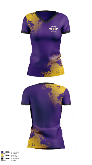 Womens Short Sleeve Vneck Shirt, Lexington Minutemen, Track & Field, Teamtime, Team time, sublimation, custom sports apparel, team uniforms, spirit wear, spiritwear, sports uniforms, custom shirts, team store, custom team store, fundraiser sports, apparel fundraiser