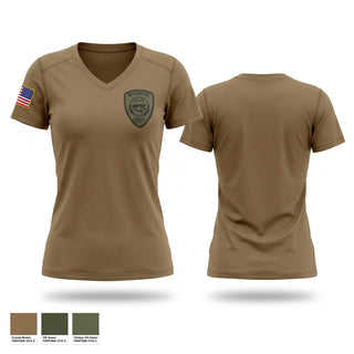 Womens Short Sleeve Vneck Shirt, Edwards County Sheriff's Office, Police, Teamtime, Team time, sublimation, custom sports apparel, team uniforms, spirit wear, spiritwear, sports uniforms, custom shirts, team store, custom team store, fundraiser sports, apparel fundraiser