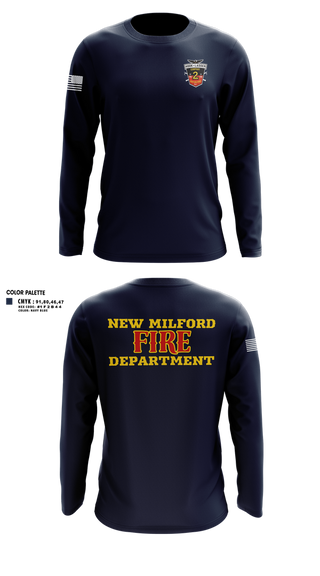 Long Sleeve Performance Shirt, New Milford Fire department, Fire Department, Teamtime, Team time, sublimation, custom sports apparel, team uniforms, spirit wear, spiritwear, sports uniforms, custom shirts, team store, custom team store, fundraiser sports, apparel fundraiser