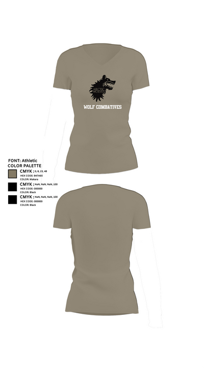Wolf Combatives Women's Short Sleeve V-neck Shirt - 64
