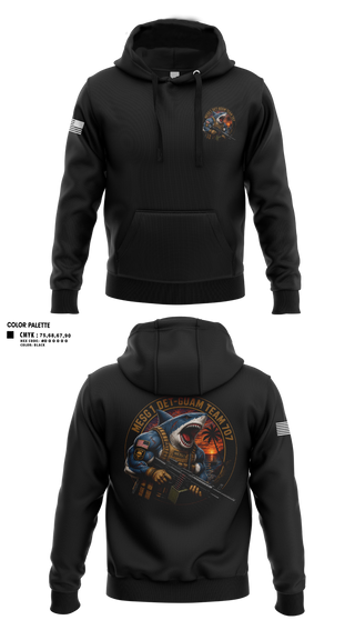 Hoodie, MESG-1 DET GUAM TEAM 707, Navy, Teamtime, Team time, sublimation, custom sports apparel, team uniforms, spirit wear, spiritwear, sports uniforms, custom shirts, team store, custom team store, fundraiser sports, apparel fundraiser