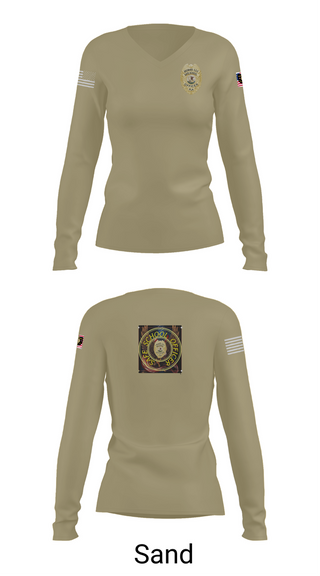 Womens Long Sleeve Vneck Shirt, School officer, , Teamtime, Team time, sublimation, custom sports apparel, team uniforms, spirit wear, spiritwear, sports uniforms, custom shirts, team store, custom team store, fundraiser sports, apparel fundraiser
