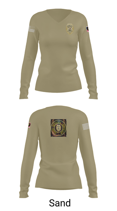 School officer 37316747 Women's Long Sleeve V-neck Shirt - 92