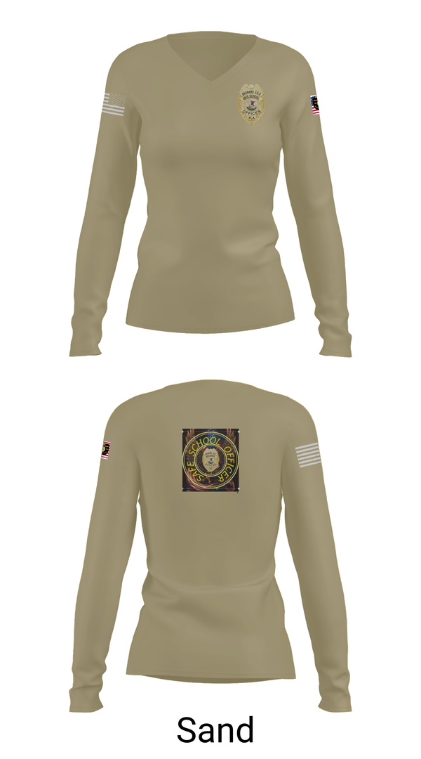 Womens Long Sleeve Vneck Shirt, School officer, , Teamtime, Team time, sublimation, custom sports apparel, team uniforms, spirit wear, spiritwear, sports uniforms, custom shirts, team store, custom team store, fundraiser sports, apparel fundraiser