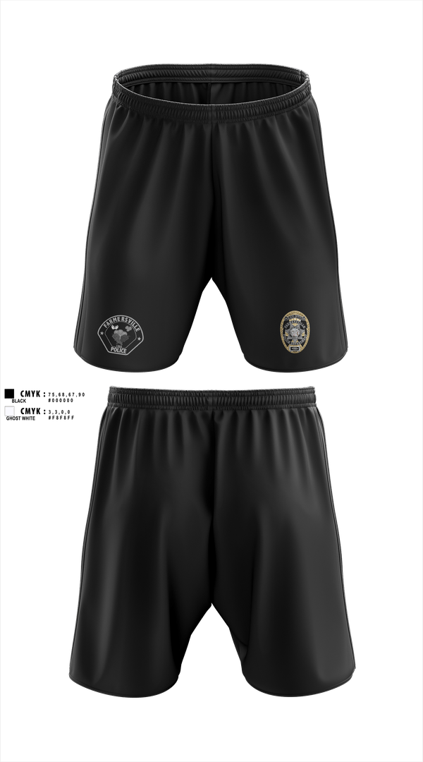 Athletic Shorts With Pockets, Farmersville PD, Police, Teamtime, Team time, sublimation, custom sports apparel, team uniforms, spirit wear, spiritwear, sports uniforms, custom shirts, team store, custom team store, fundraiser sports, apparel fundraiser