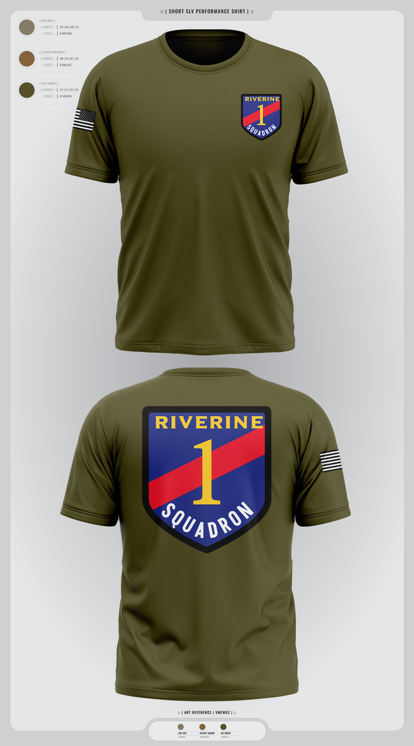 Short Sleeve Performance Shirt, Riverine Squadron One, , Teamtime, Team time, sublimation, custom sports apparel, team uniforms, spirit wear, spiritwear, sports uniforms, custom shirts, team store, custom team store, fundraiser sports, apparel fundraiser