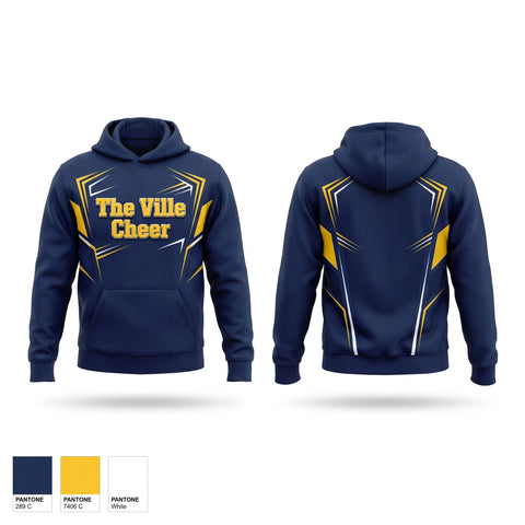 Hoodie, The Ville Cheer, Cheer, Teamtime, Team time, sublimation, custom sports apparel, team uniforms, spirit wear, spiritwear, sports uniforms, custom shirts, team store, custom team store, fundraiser sports, apparel fundraiser