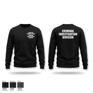 Crew Neck Sweatshirt, Tennessee Highway Patrol Criminal Investigation Division, Police, Teamtime, Team time, sublimation, custom sports apparel, team uniforms, spirit wear, spiritwear, sports uniforms, custom shirts, team store, custom team store, fundraiser sports, apparel fundraiser