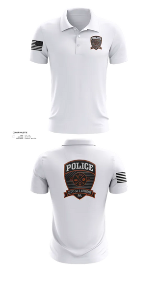 Short Sleeve Performance Polo, City of Latrobe, Police, Teamtime, Team time, sublimation, custom sports apparel, team uniforms, spirit wear, spiritwear, sports uniforms, custom shirts, team store, custom team store, fundraiser sports, apparel fundraiser
