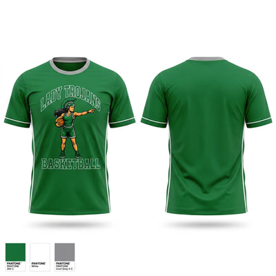 Lady Trojans Short Sleeve Performance Shirt - 2