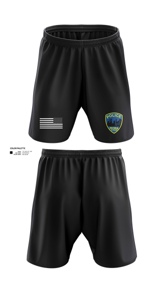 Athletic Shorts With Pockets, Peoria Police Department, Police, Teamtime, Team time, sublimation, custom sports apparel, team uniforms, spirit wear, spiritwear, sports uniforms, custom shirts, team store, custom team store, fundraiser sports, apparel fundraiser