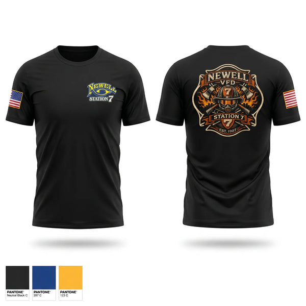 Short Sleeve Performance Shirt, Newell VFD, Fire Department, Teamtime, Team time, sublimation, custom sports apparel, team uniforms, spirit wear, spiritwear, sports uniforms, custom shirts, team store, custom team store, fundraiser sports, apparel fundraiser