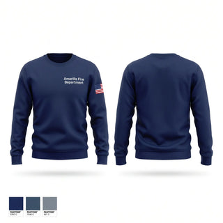 Crew Neck Sweatshirt, Amarillo Fire Department, Fire Department, Teamtime, Team time, sublimation, custom sports apparel, team uniforms, spirit wear, spiritwear, sports uniforms, custom shirts, team store, custom team store, fundraiser sports, apparel fundraiser