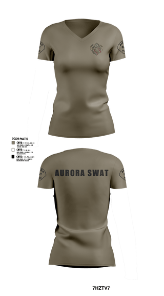Womens Short Sleeve Vneck Shirt, Aurora SWAT, Police, Teamtime, Team time, sublimation, custom sports apparel, team uniforms, spirit wear, spiritwear, sports uniforms, custom shirts, team store, custom team store, fundraiser sports, apparel fundraiser