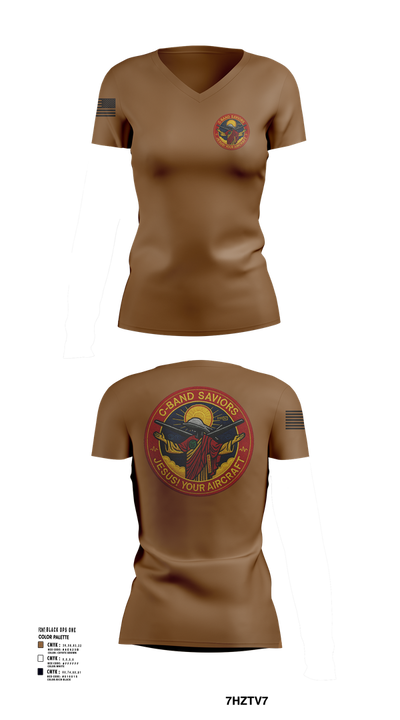 174th 84716687 Women's Short Sleeve V-neck Shirt - 101