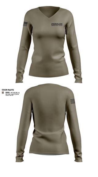 Womens Long Sleeve Vneck Shirt, Oregon national guard shooting team, Army, Teamtime, Team time, sublimation, custom sports apparel, team uniforms, spirit wear, spiritwear, sports uniforms, custom shirts, team store, custom team store, fundraiser sports, apparel fundraiser