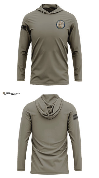 Long Sleeve hooded sunshirt, ADC, TJAGLCS, Army, Teamtime, Team time, sublimation, custom sports apparel, team uniforms, spirit wear, spiritwear, sports uniforms, custom shirts, team store, custom team store, fundraiser sports, apparel fundraiser