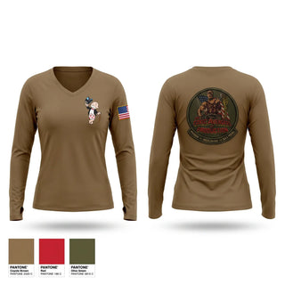 Womens Long Sleeve Vneck Shirt, Production, Air Force, Teamtime, Team time, sublimation, custom sports apparel, team uniforms, spirit wear, spiritwear, sports uniforms, custom shirts, team store, custom team store, fundraiser sports, apparel fundraiser