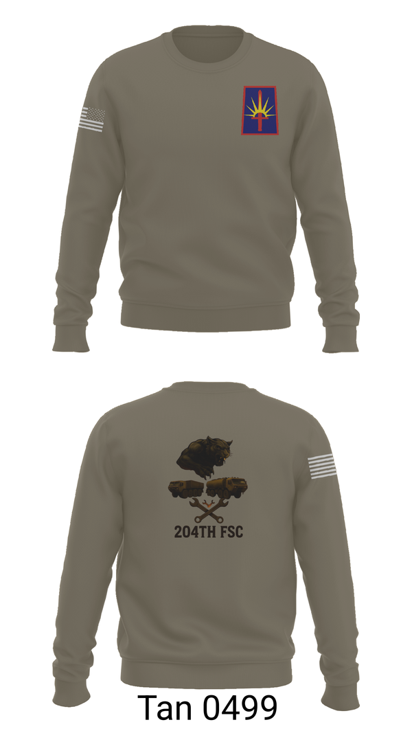 Crew Neck Sweatshirt, 204thFSC, National Guard, Teamtime, Team time, sublimation, custom sports apparel, team uniforms, spirit wear, spiritwear, sports uniforms, custom shirts, team store, custom team store, fundraiser sports, apparel fundraiser